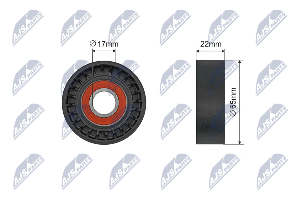 Tensioner Pulley, V-ribbed belt  Art. RNKAU083