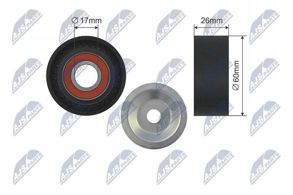 Tensioner Pulley, V-ribbed belt  Art. RNKBM002A