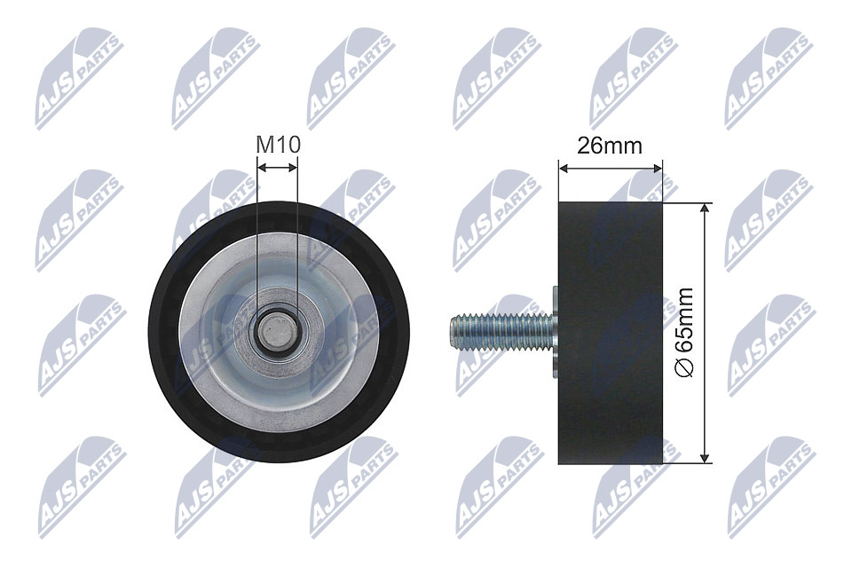 Tensioner Pulley, V-ribbed belt  Art. RNKBM002B