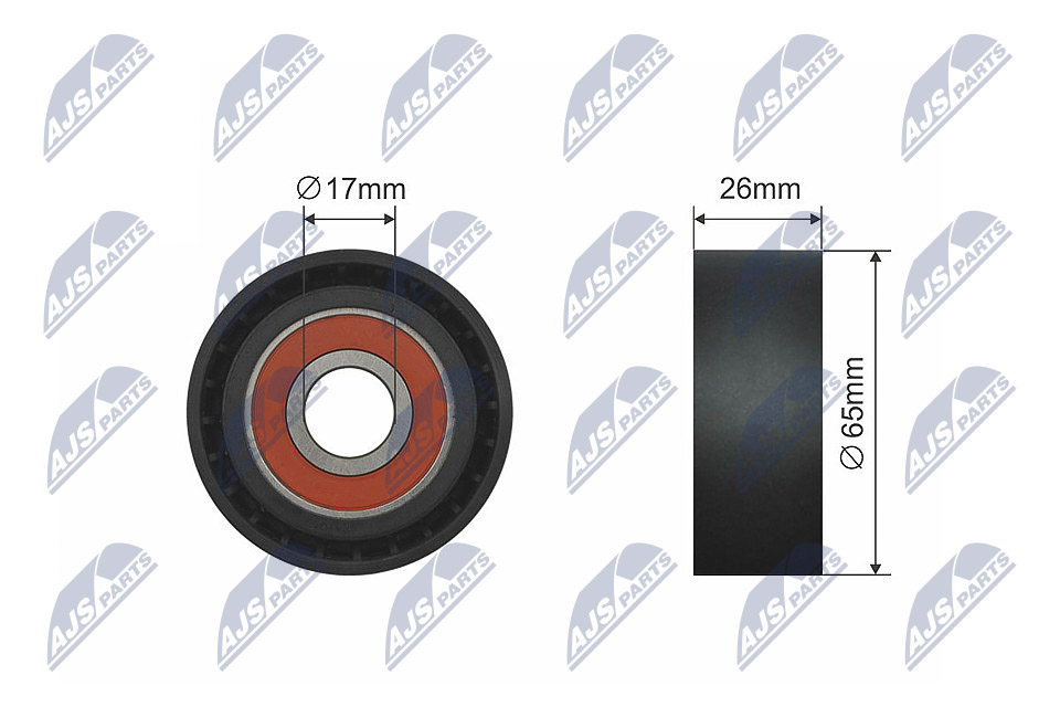 Tensioner Pulley, V-ribbed belt  Art. RNKBM024