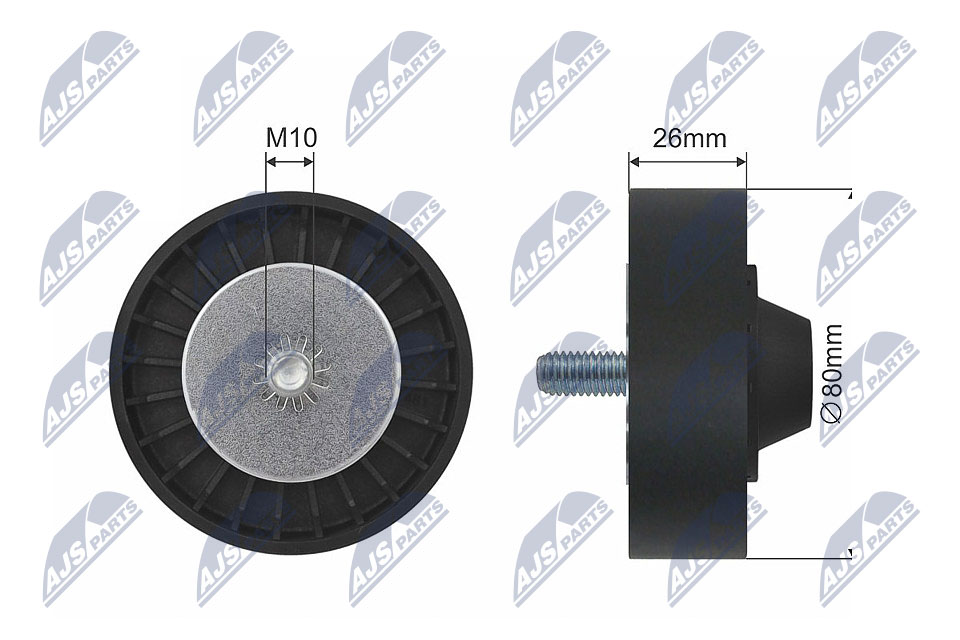 Deflection/Guide Pulley, V-belt  Art. RNKBM027