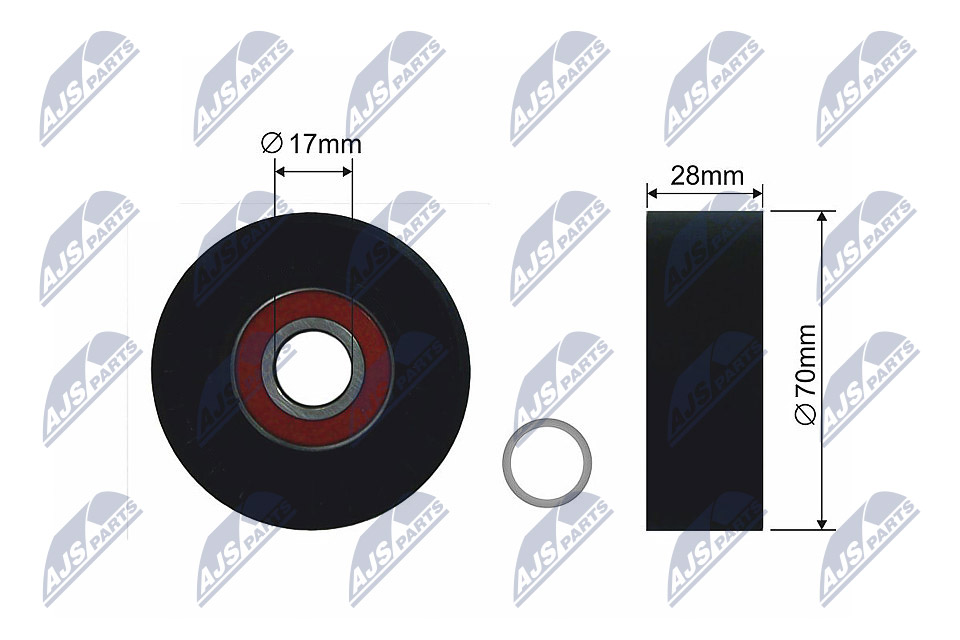 Tensioner Pulley, V-belt  Art. RNKBM030