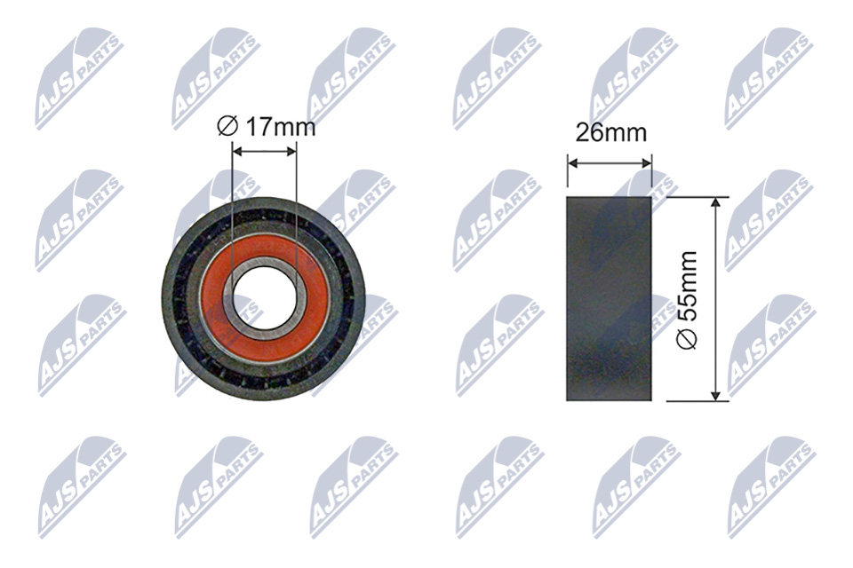 Tensioner Pulley, V-ribbed belt  Art. RNKBM043