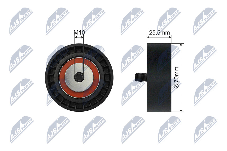 Tensioner Pulley, V-ribbed belt  Art. RNKBM047