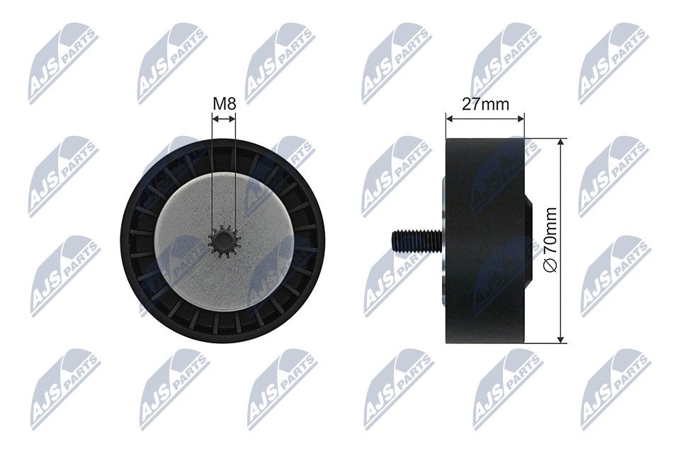 Tensioner Pulley, V-ribbed belt  Art. RNKBM049