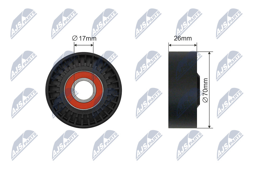 Tensioner Pulley, V-ribbed belt  Art. RNKBM050