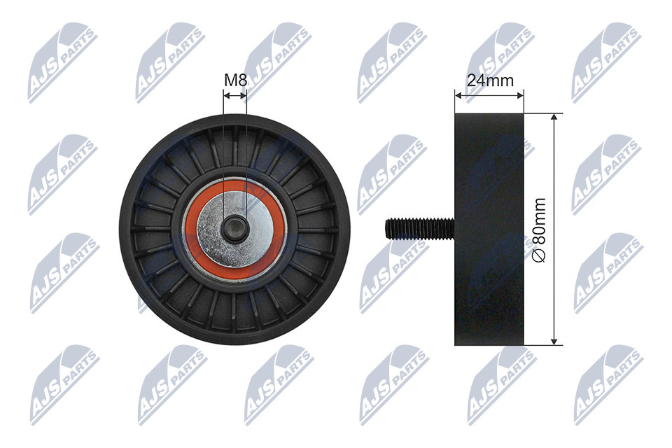 Tensioner Pulley, V-ribbed belt  Art. RNKBM051