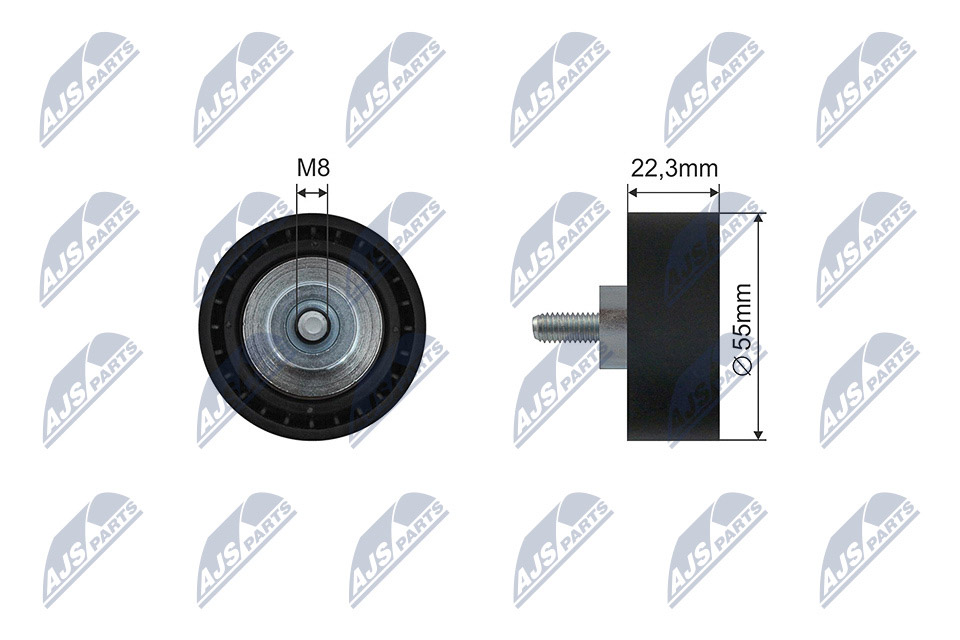 Tensioner Pulley, V-ribbed belt  Art. RNKBM067