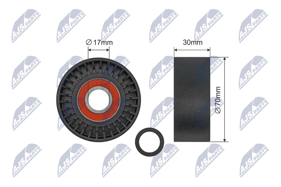 Tensioner Pulley, V-ribbed belt  Art. RNKBM069