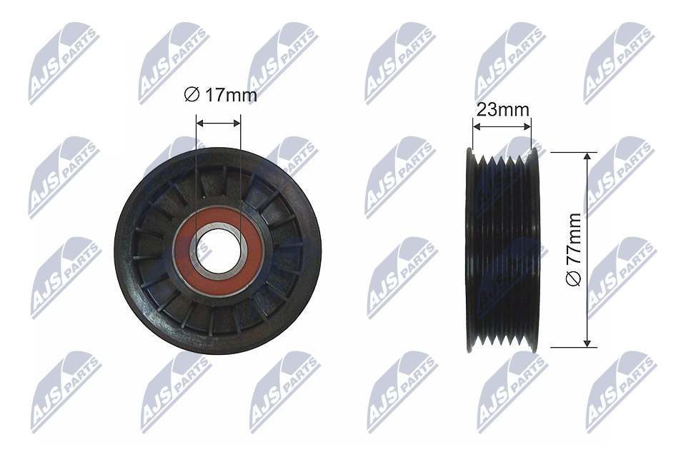 Deflection/Guide Pulley, V-ribbed belt  Art. RNKCH024