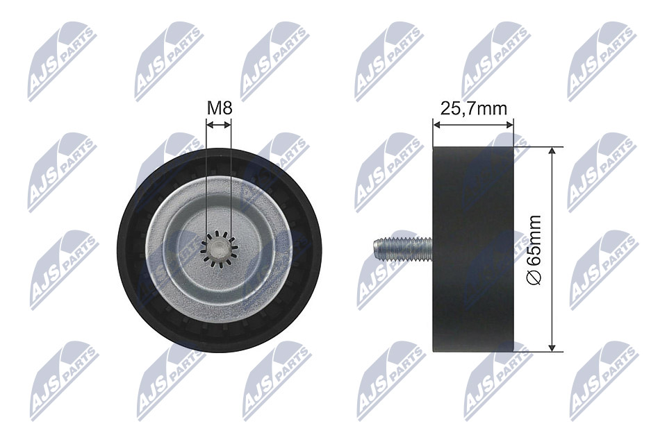 Deflection/Guide Pulley, V-belt  Art. RNKCH032