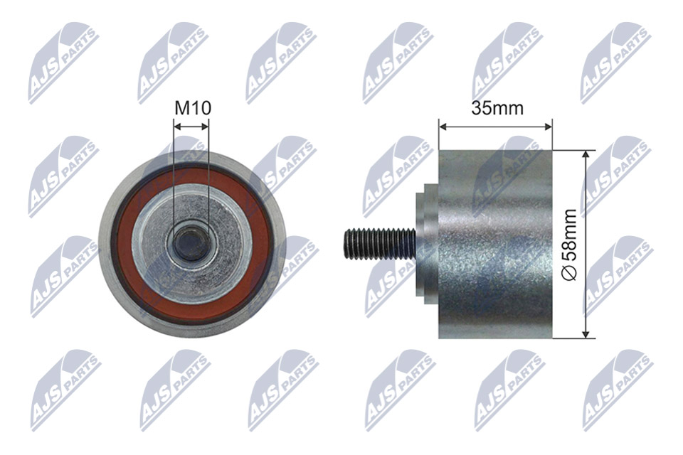 Tensioner Pulley, V-ribbed belt  Art. RNKCH055