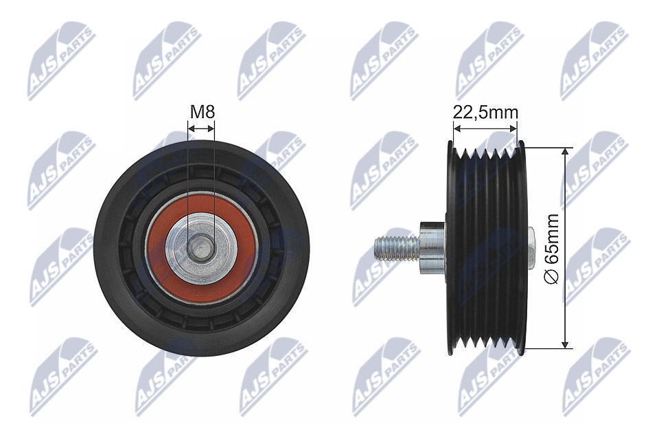 Deflection/Guide Pulley, V-ribbed belt  Art. RNKCT010