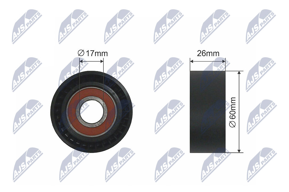 Tensioner Pulley, V-ribbed belt  Art. RNKCT011