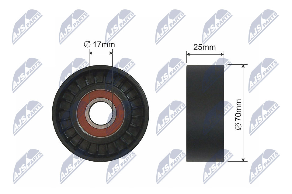 Deflection/Guide Pulley, V-ribbed belt  Art. RNKCT016