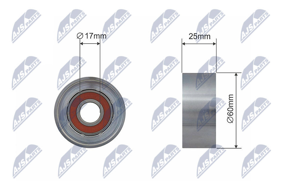 Tensioner Pulley, V-belt  Art. RNKCT045