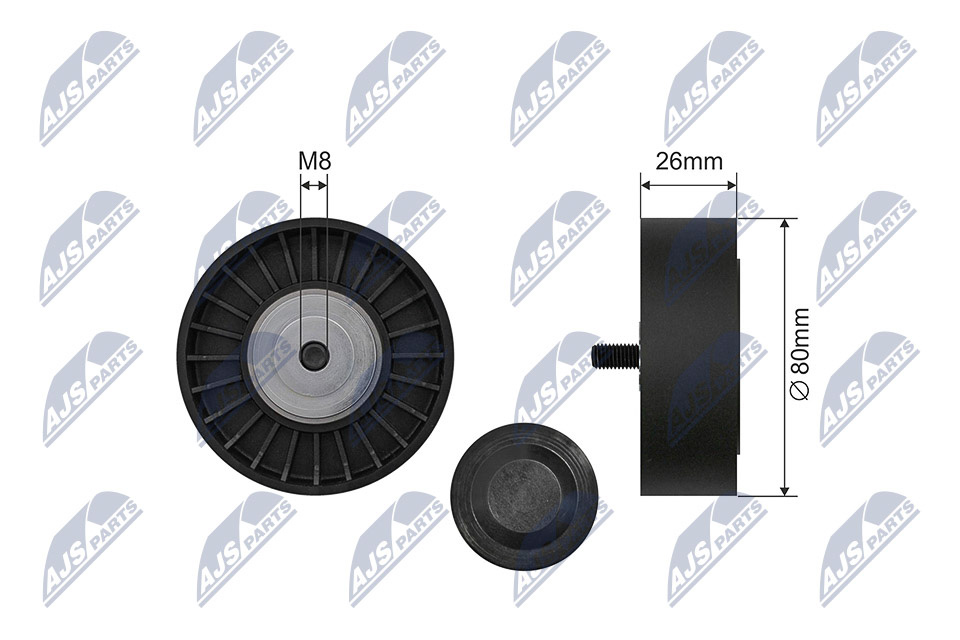 Tensioner Pulley, V-ribbed belt  Art. RNKCT063