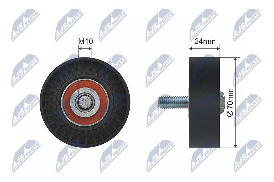 Deflection/Guide Pulley, V-belt  Art. RNKFR043