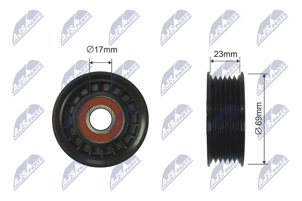 Deflection/Guide Pulley, V-belt  Art. RNKFR044