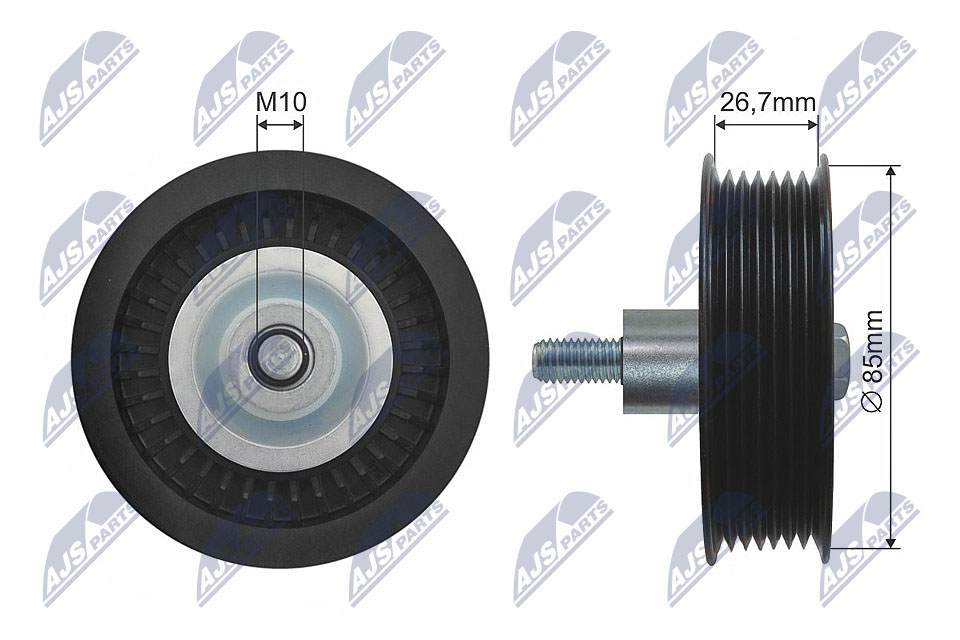 Deflection/Guide Pulley, V-belt  Art. RNKFR045