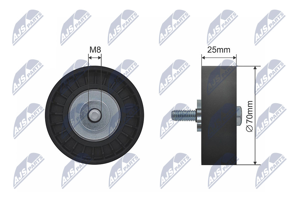 Deflection/Guide Pulley, V-belt  Art. RNKFR047