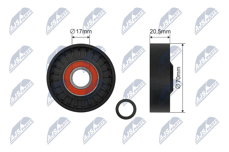 Tensioner Pulley, V-ribbed belt  Art. RNKFR055