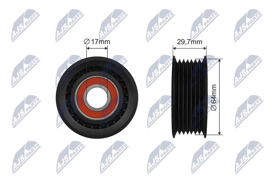 Tensioner Pulley, V-ribbed belt  Art. RNKFR056