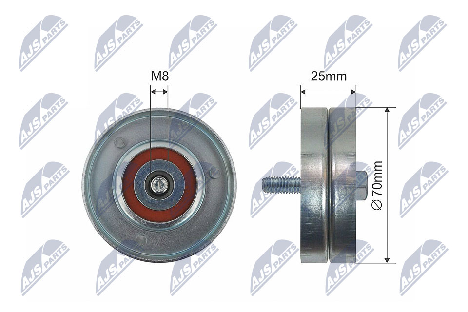 Deflection/Guide Pulley, V-ribbed belt  Art. RNKFT008