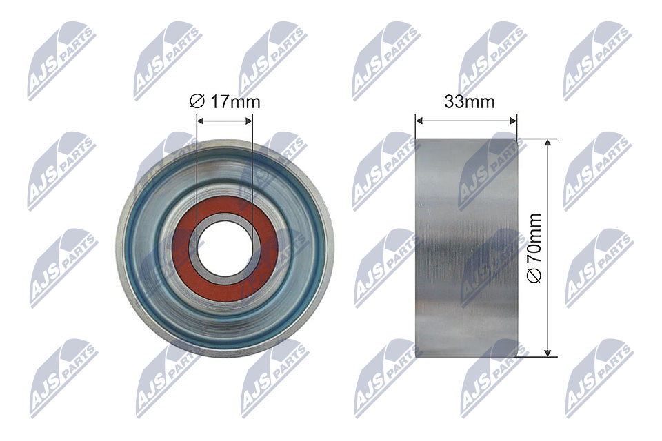 Tensioner Pulley, V-ribbed belt  Art. RNKHD014