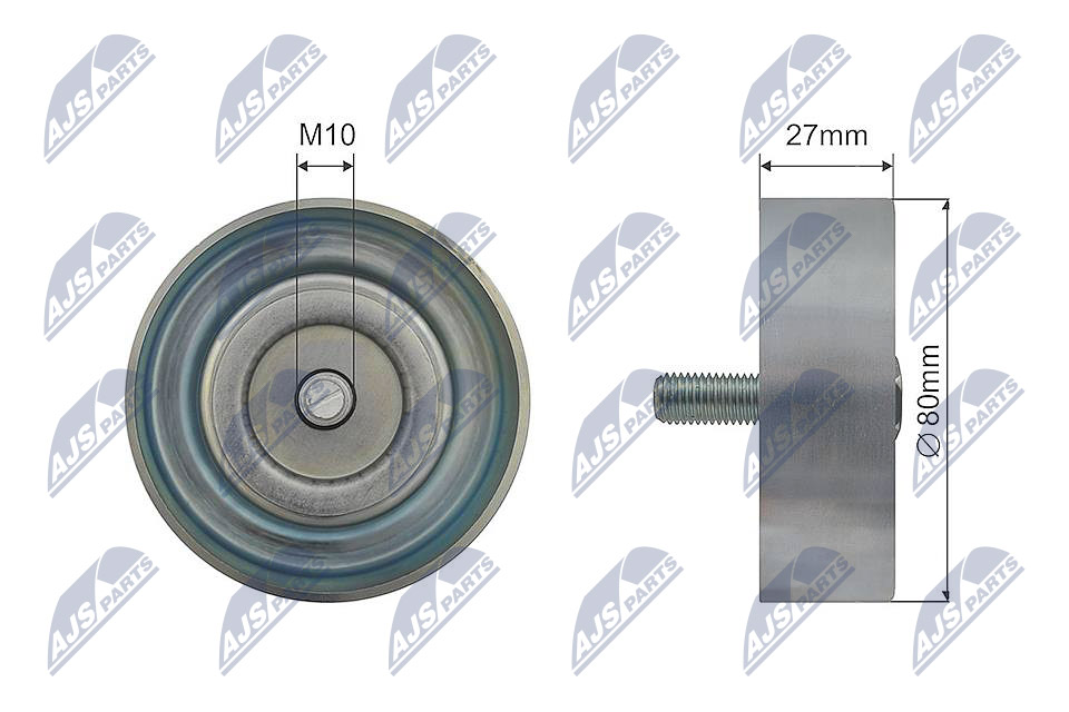 Deflection/Guide Pulley, V-ribbed belt  Art. RNKHY010