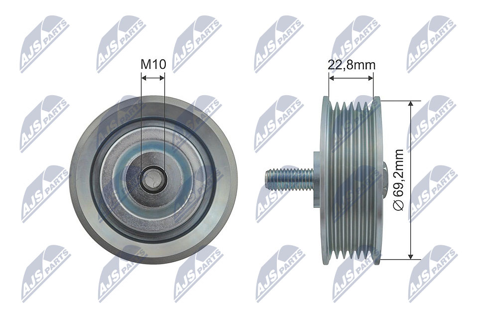 Deflection/Guide Pulley, V-ribbed belt  Art. RNKHY511