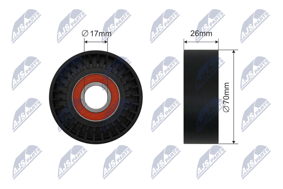 Tensioner Pulley, V-ribbed belt  Art. RNKKA004A