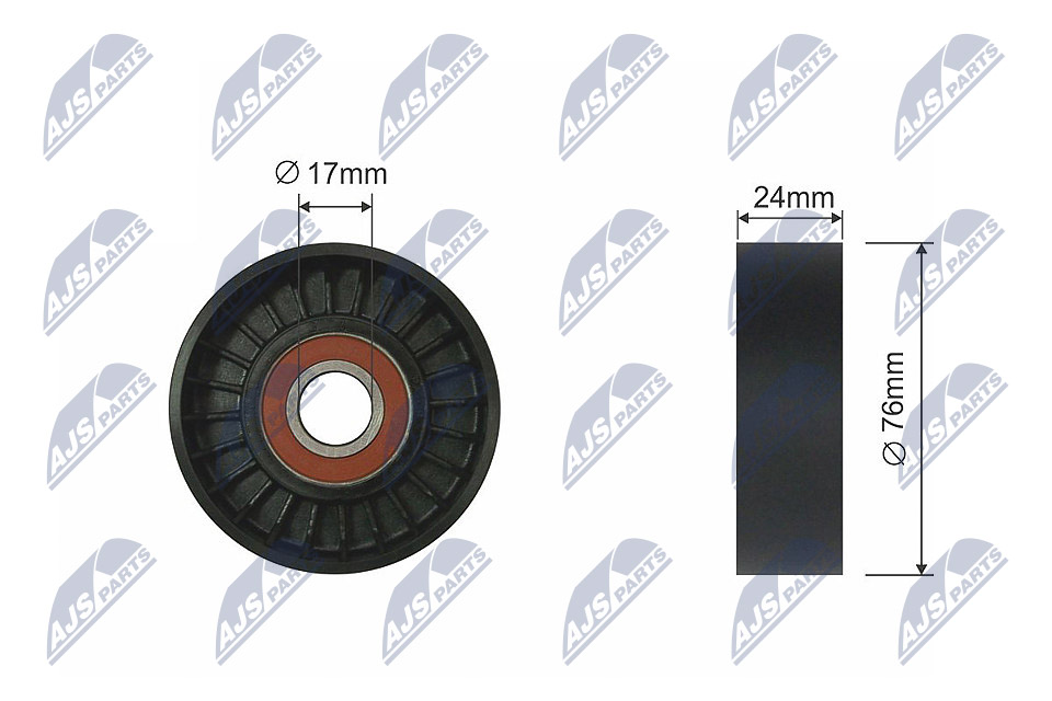 Tensioner Pulley, V-ribbed belt  Art. RNKLR010