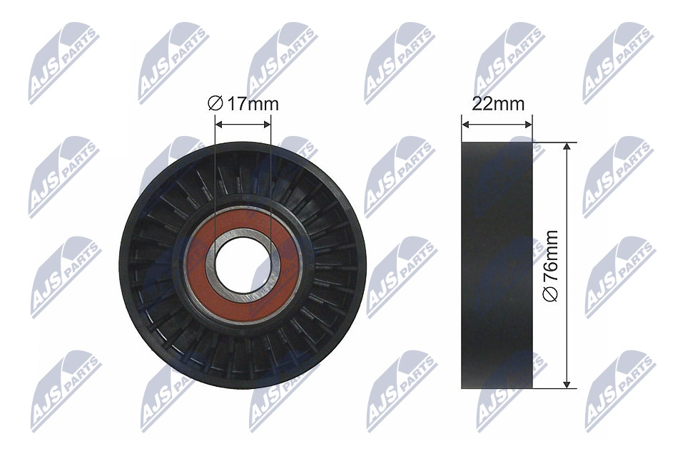 Tensioner Pulley, V-ribbed belt  Art. RNKME000