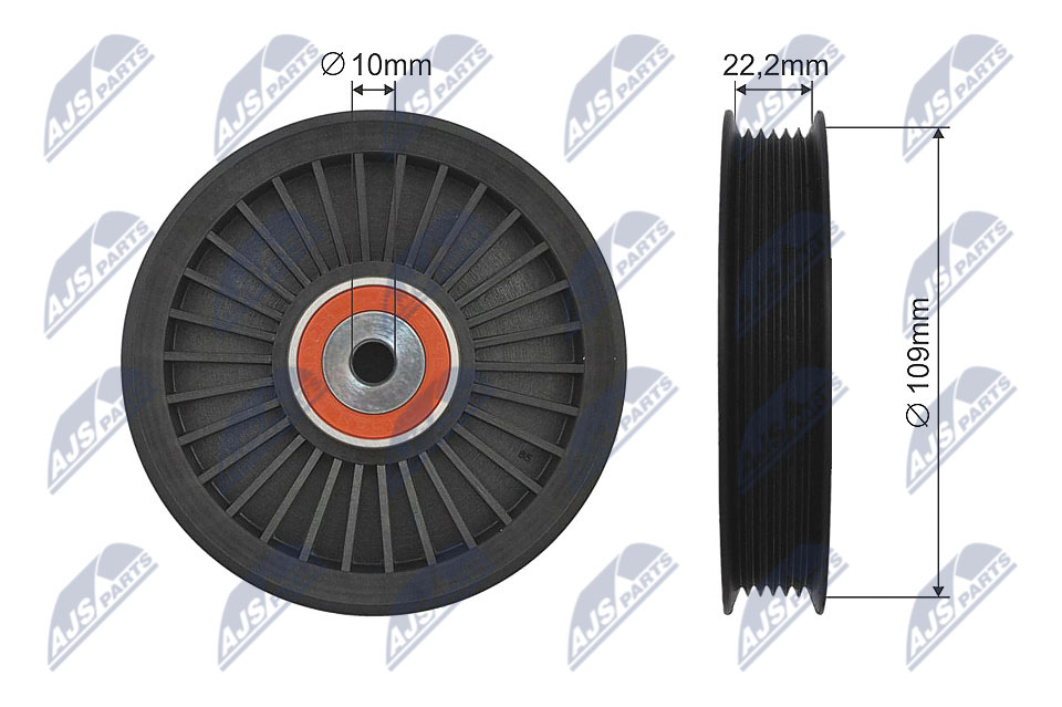 Deflection/Guide Pulley, V-ribbed belt  Art. RNKME010