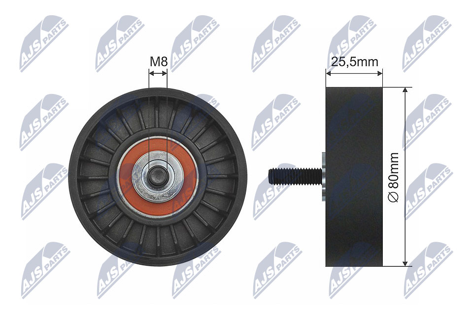 Tensioner Pulley, V-belt  Art. RNKME020