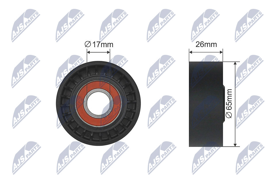 Deflection/Guide Pulley, V-belt  Art. RNKME023