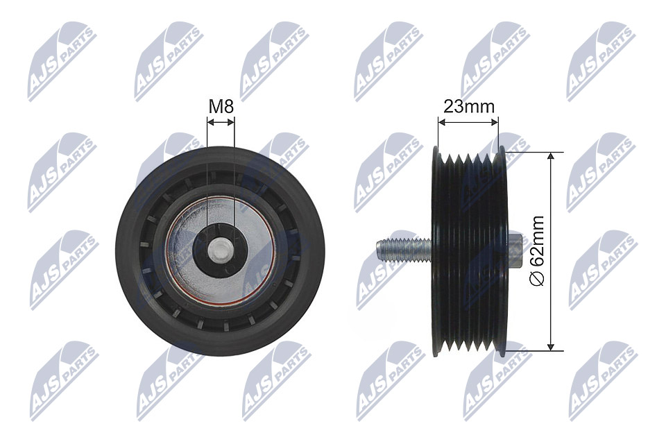 Deflection/Guide Pulley, V-belt  Art. RNKME024