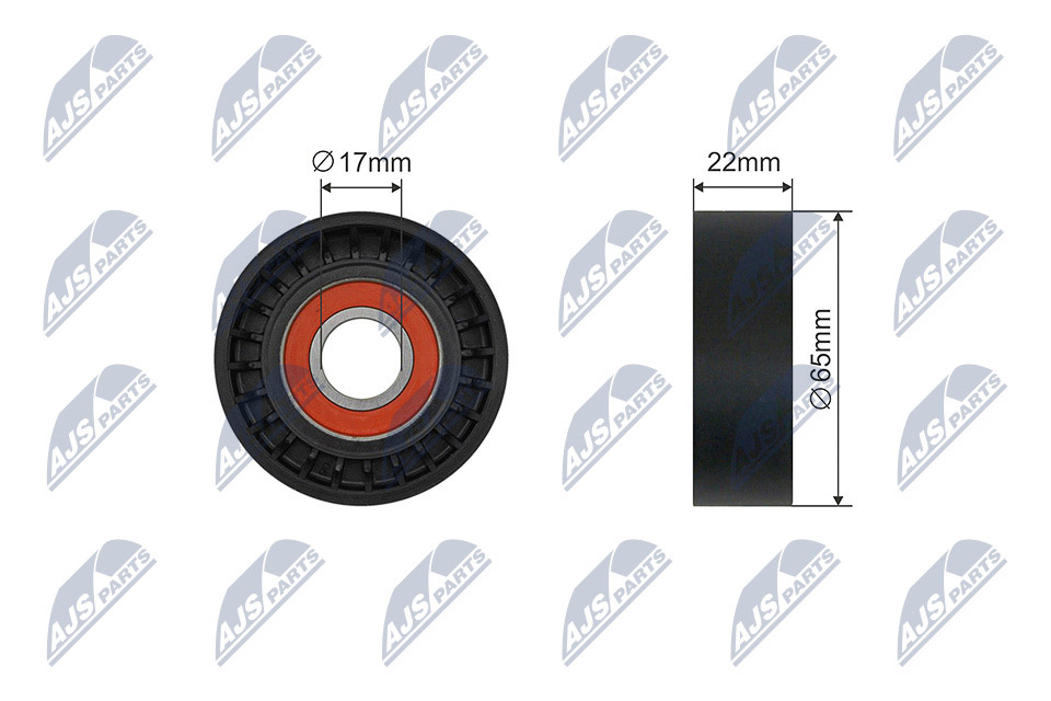 Tensioner Pulley, V-ribbed belt  Art. RNKME043