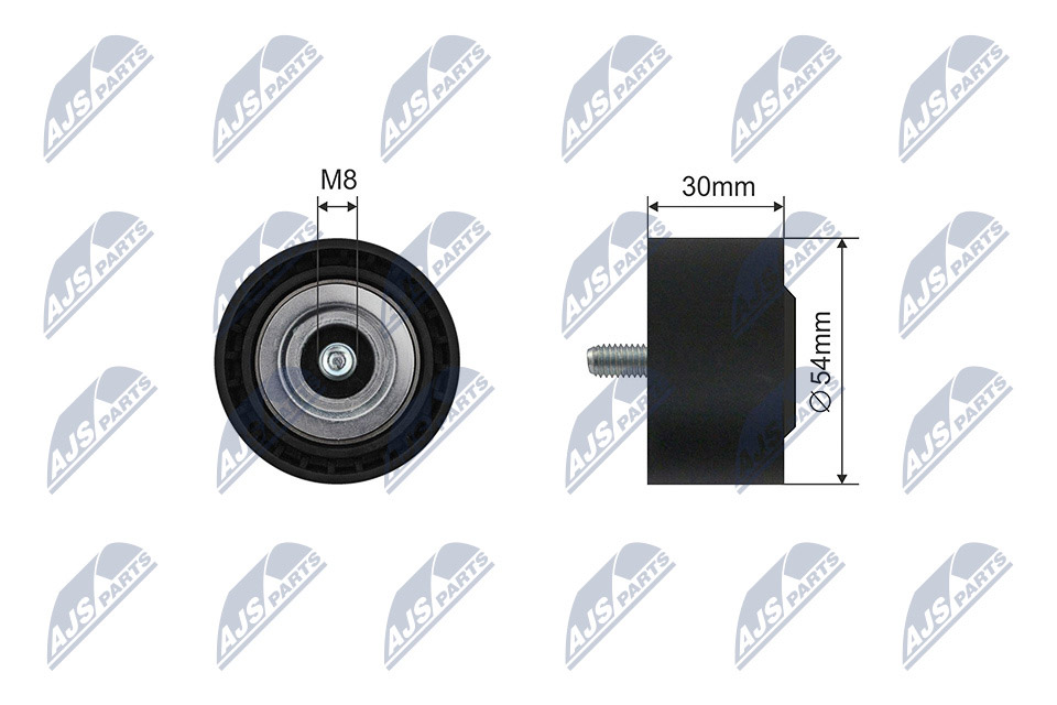 Tensioner Pulley, V-ribbed belt  Art. RNKME048