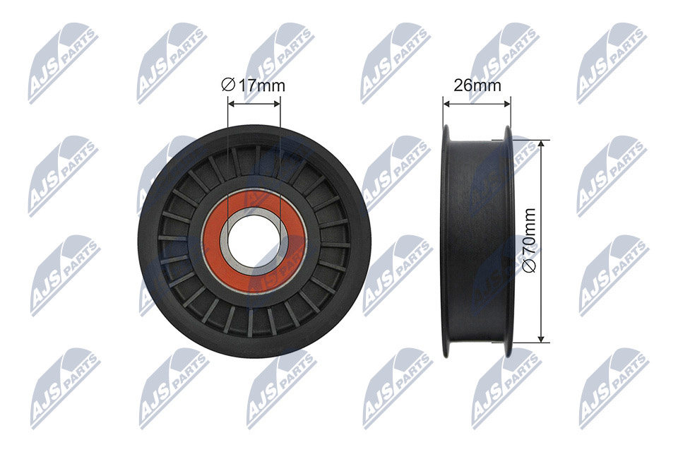 Tensioner Pulley, V-ribbed belt  Art. RNKME051