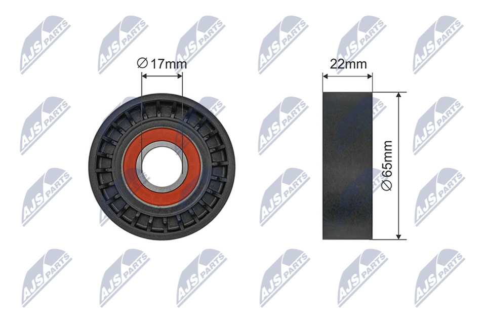 Deflection/Guide Pulley, V-ribbed belt  Art. RNKME072