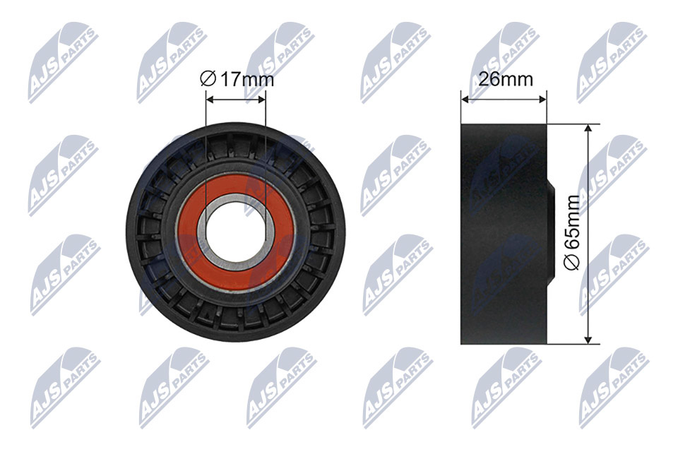 Tensioner Pulley, V-ribbed belt  Art. RNKME084