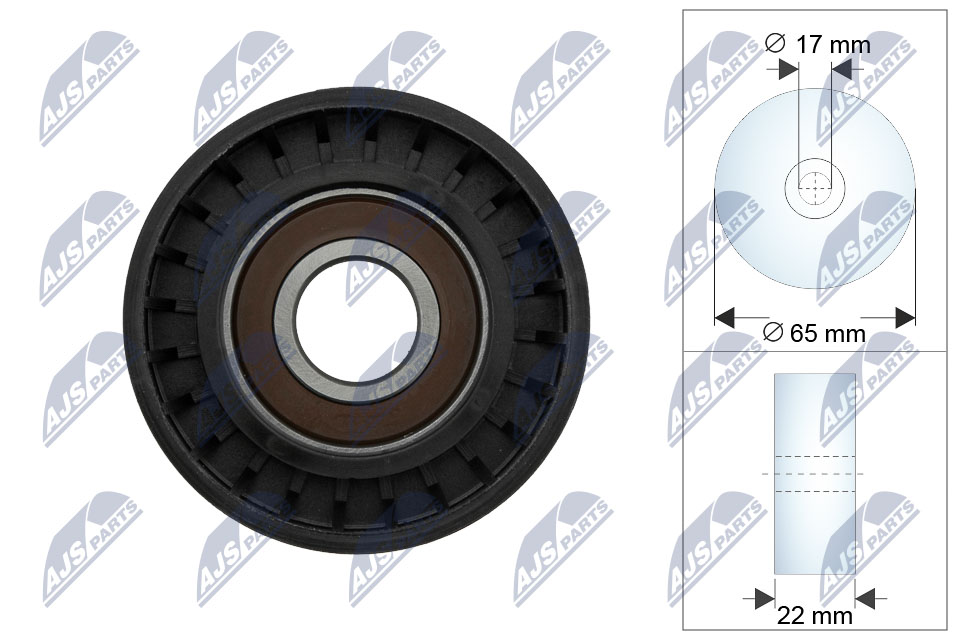 Tensioner Pulley, V-ribbed belt  Art. RNKME086