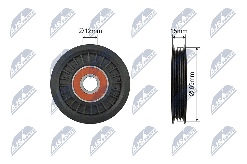 Tensioner Pulley, V-ribbed belt  Art. RNKNS048