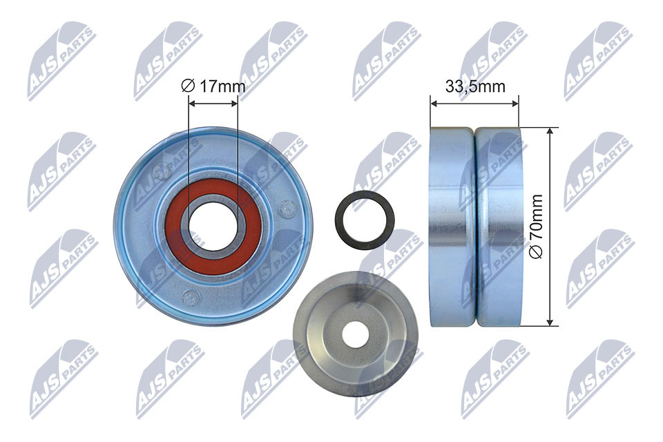 Tensioner Pulley, V-ribbed belt  Art. RNKNS052