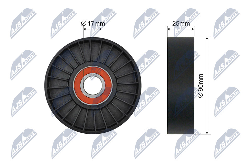 Tensioner Pulley, V-ribbed belt  Art. RNKPE013