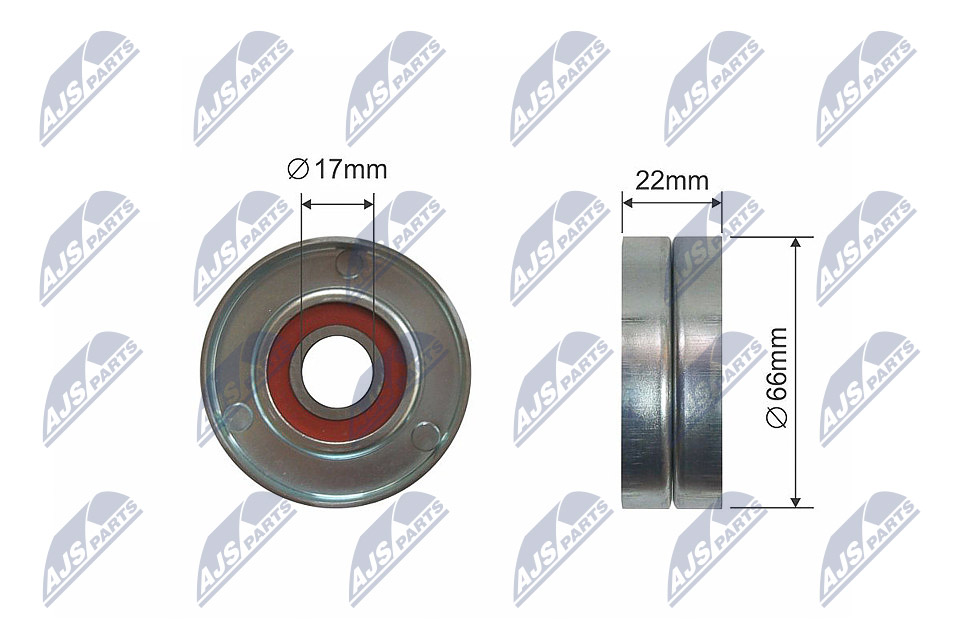 Tensioner Pulley, V-ribbed belt  Art. RNKPL012