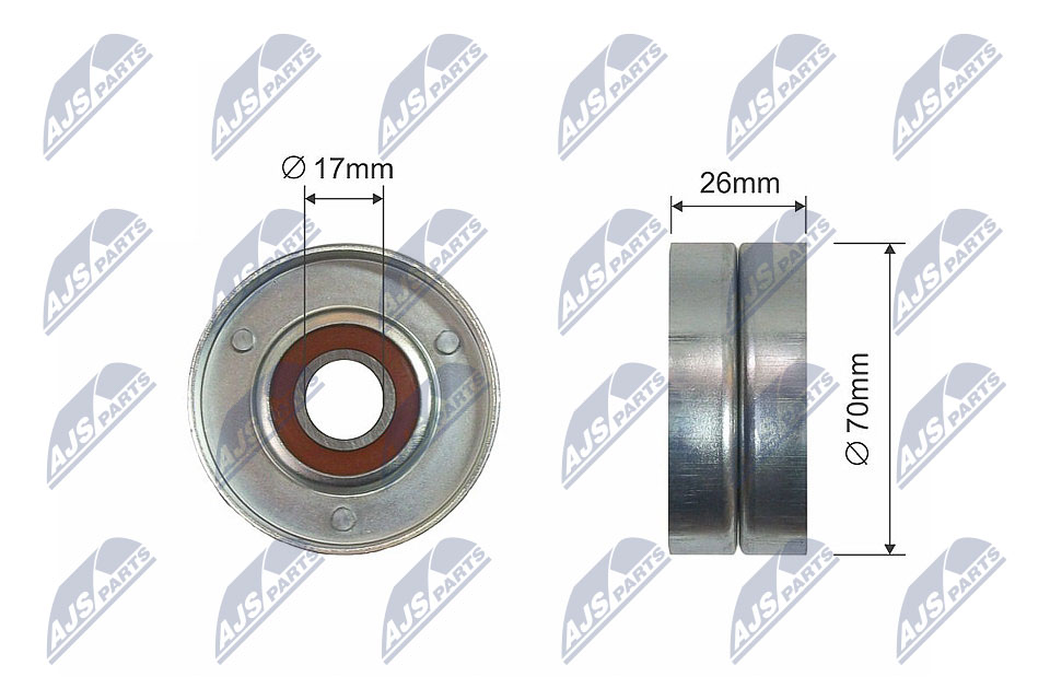 Tensioner Pulley, V-ribbed belt  Art. RNKPL013