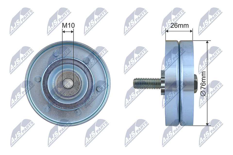 Deflection/Guide Pulley, V-ribbed belt  Art. RNKPL045